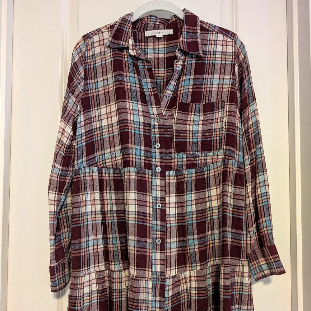LOFT Plaid Dress (Size S)